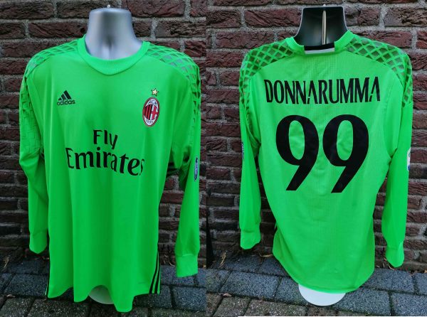 Match issue AC Milan 2015-16 GK shirt Formotion Donnarumma 99 Serie A (1)
