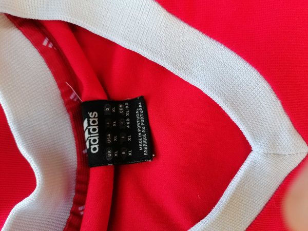Vintage Benfica 2002 2003 sponsorless home shirt adidas football top size XL (3)