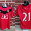 Manchester United 2009-10 home football shirt Nike size M no 21 (1)