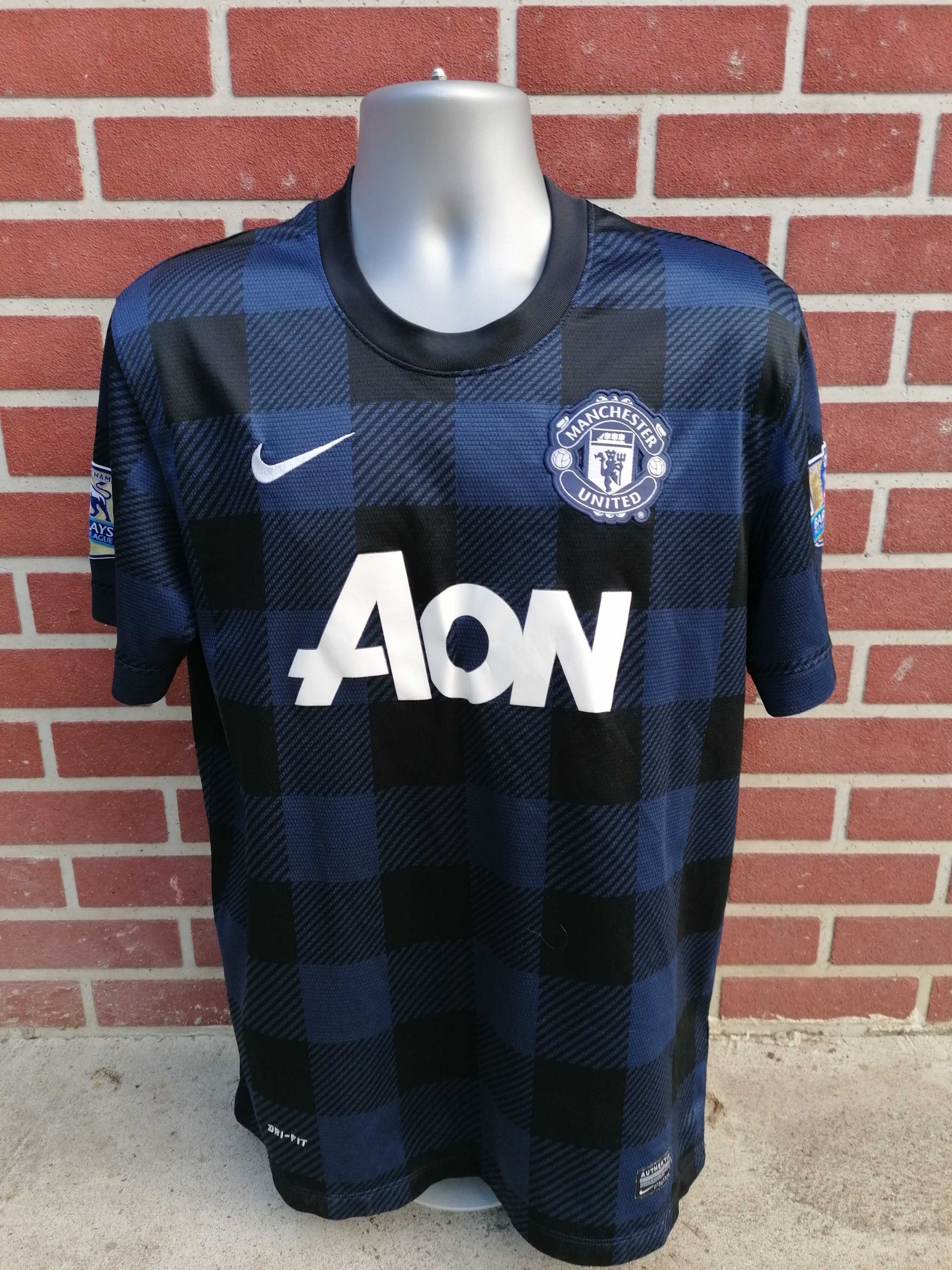 Manchester United 2013 2014 away football shirt Nike size L no 20 
