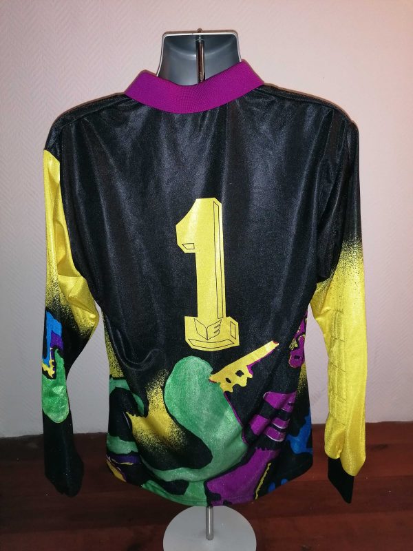 Vintage Erima 1990ies multi-colour ls goal keeper shirt #1 size L padded (1)