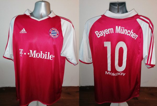 Bayern Munchen 2003-04 home shirt adidas top Makaay 10 size L (2)