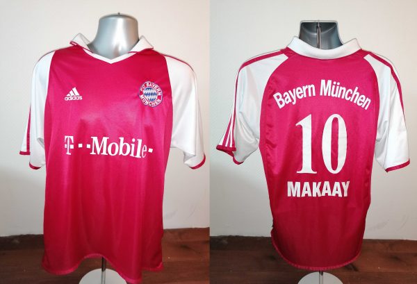 Bayern Munchen 2003-04 home shirt adidas top Makaay 10 size M (4)