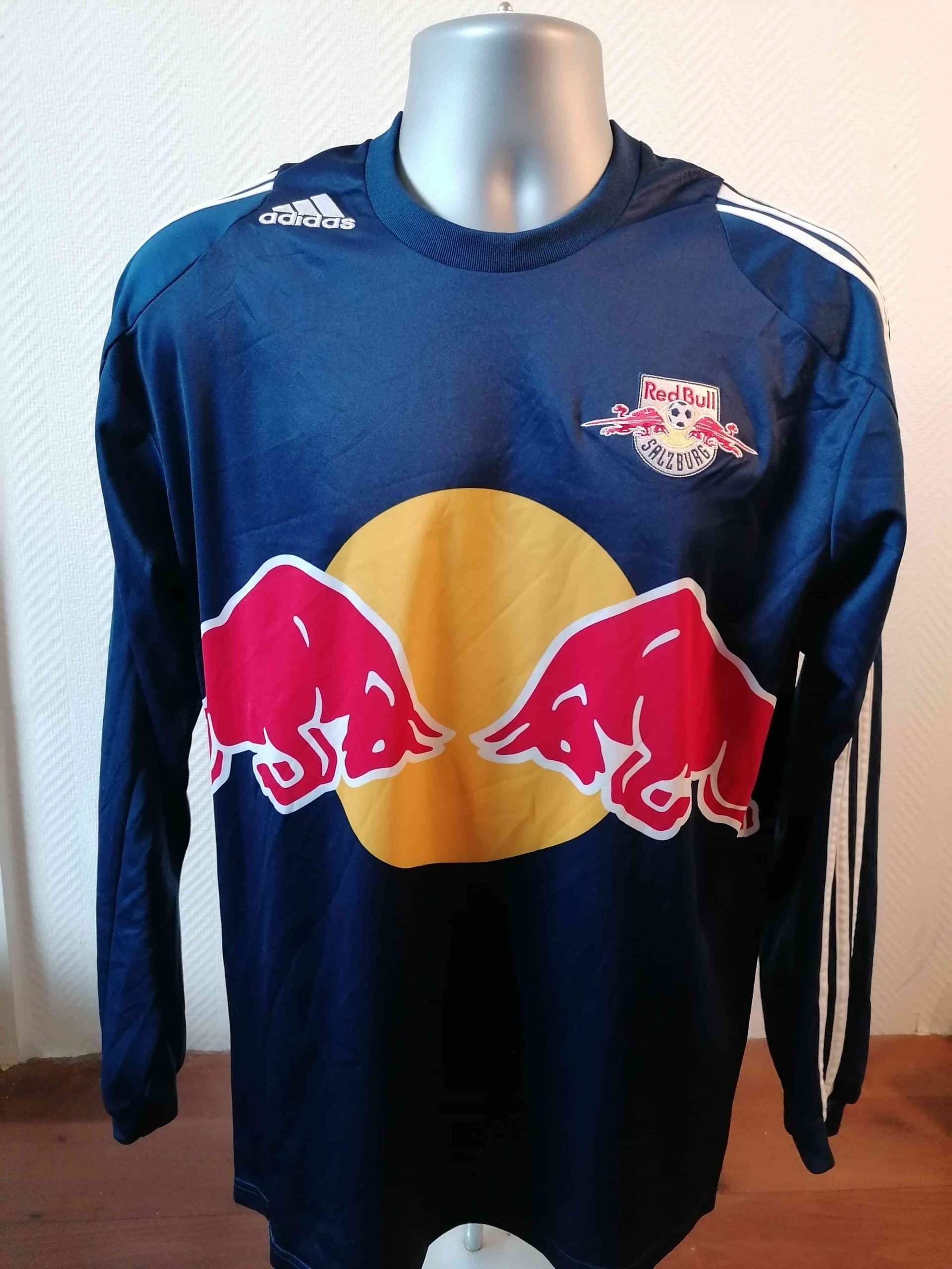 Red Bull Salzburg 2007/08 long away shirt size M adidas arm trikot – Football Shirts 4 All