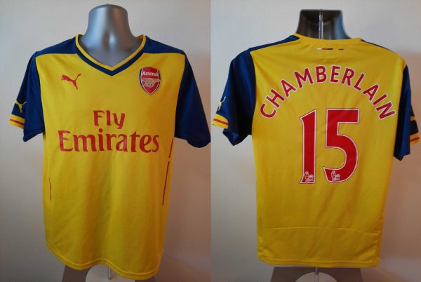 Arsenal 2014 2015 away shirt Puma Chamberlain 15 football top size M (2)