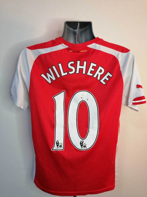Arsenal 2014 2015 home shirt Puma Wilshire 10 football top size M (3)