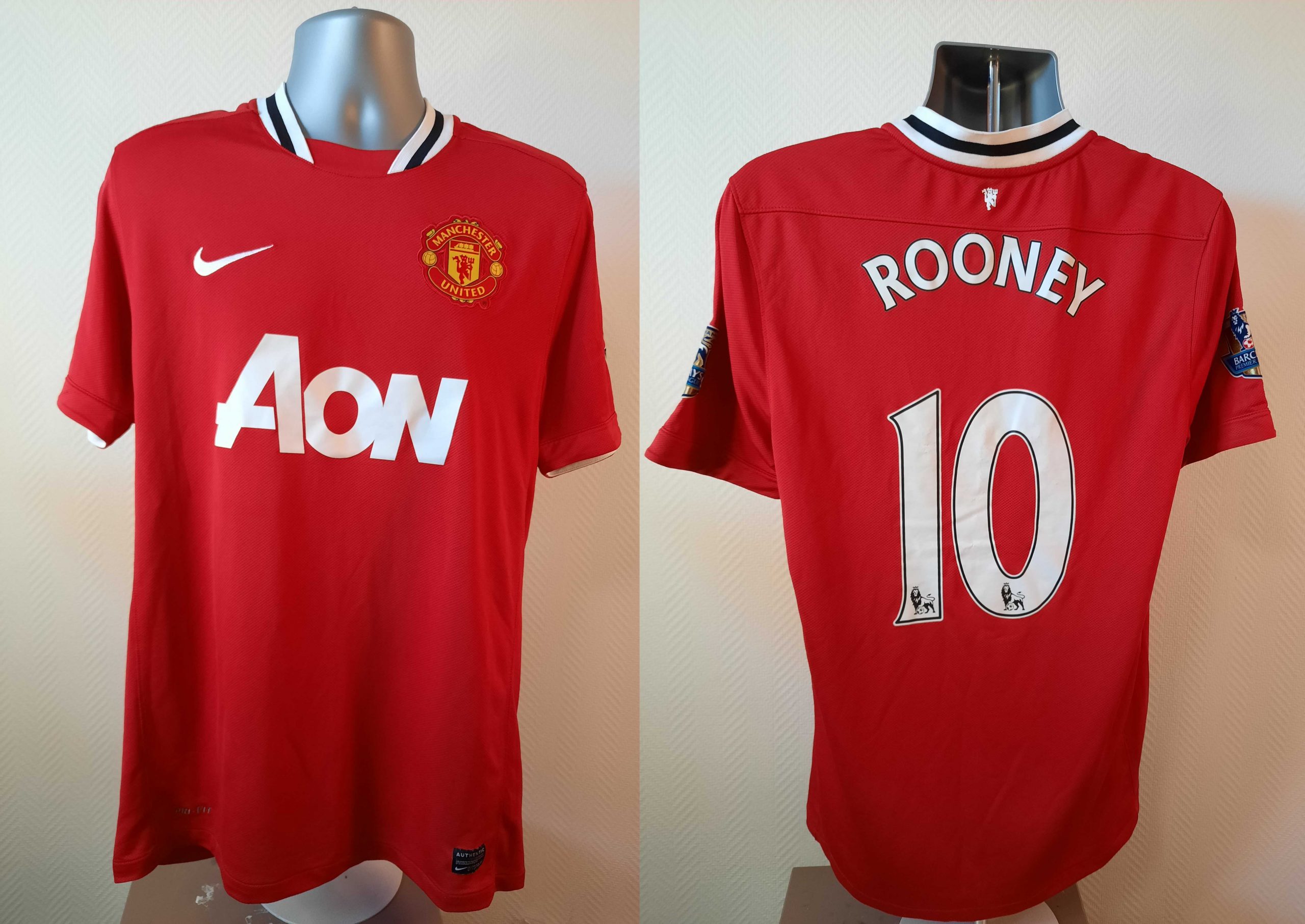 Manchester United, Rooney 10, Red Jersey, Shirt, see measurements