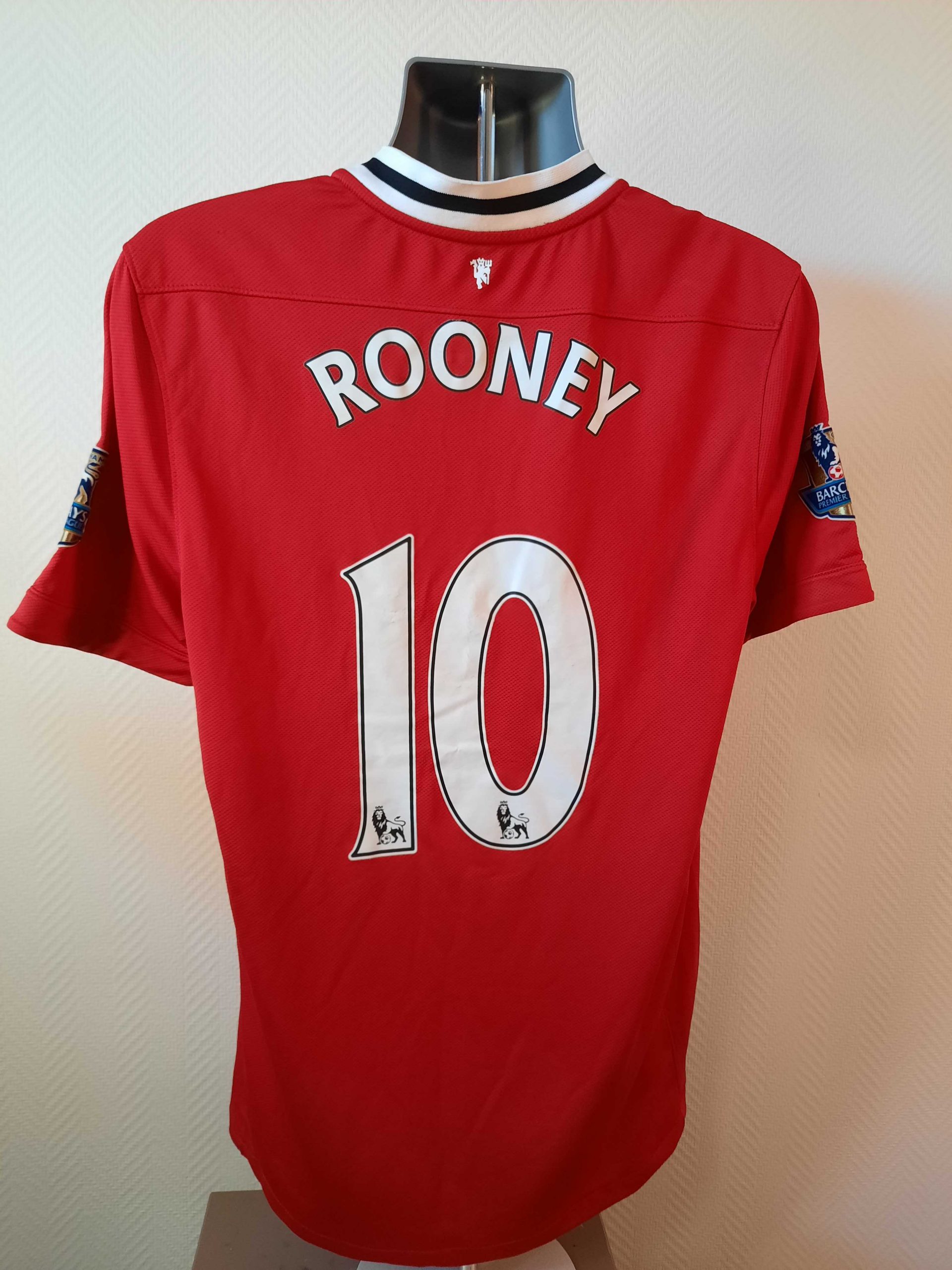 ENGLISH PREMIER MANCHESTER UNITED FC 2011-2012 COMMUNITY SHIELD CHAMPION  JERSEY AUTHENTIC NIKE WAYNE ROONEY 10 SHIRT LARGE