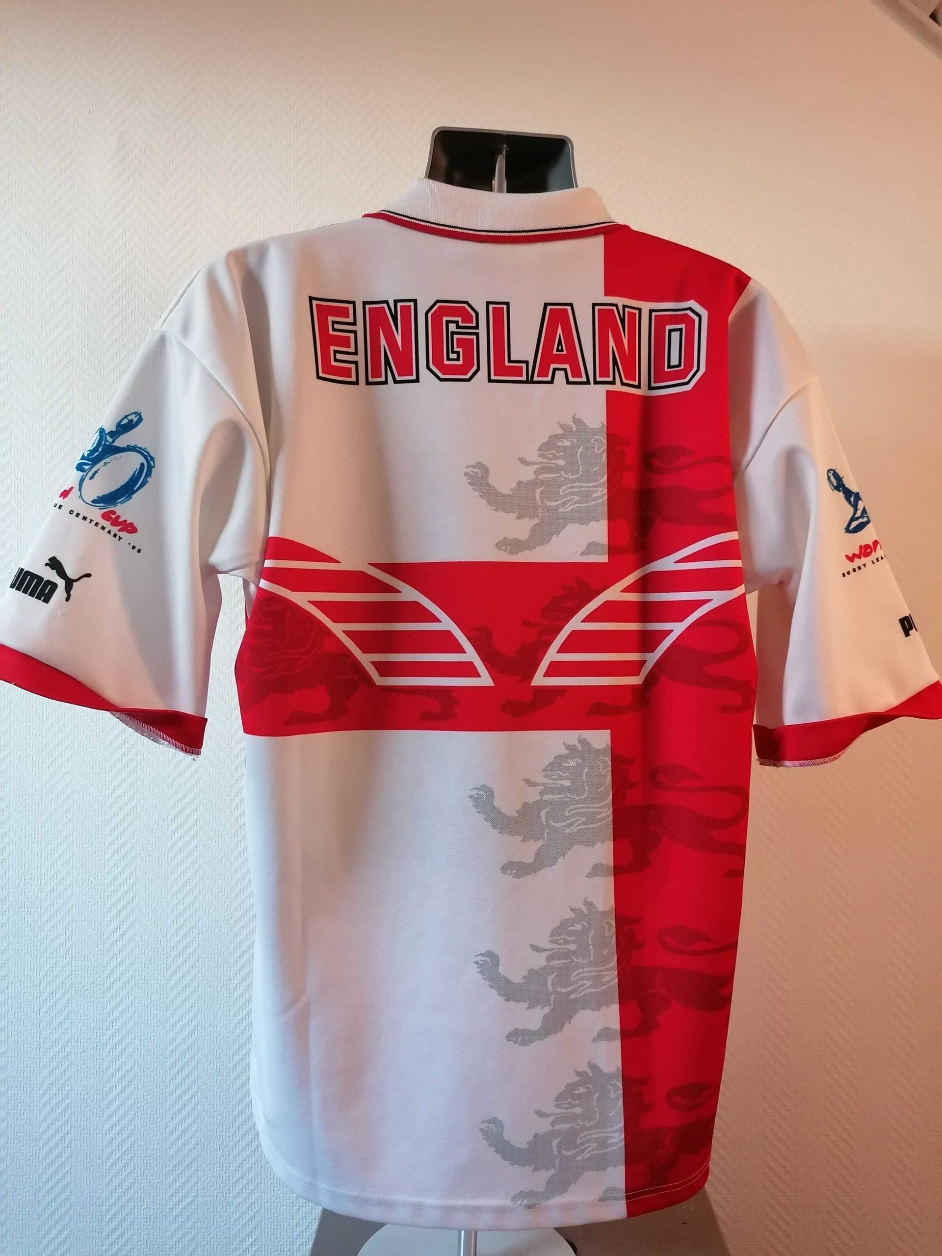 Vintage England Rugby League Centenary World Cup shirt 1995 Puma jersey  size L