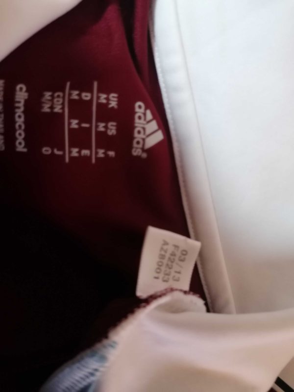 Vintage West Ham United 2013-14 EPL adidas home shirt Reid 2 size M Hammers (4)